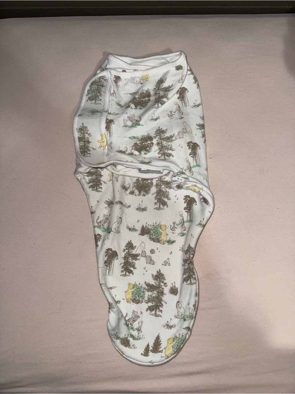 Disney White Woodland Print Baby Sleep Sack with Winnie the Pooh Accents